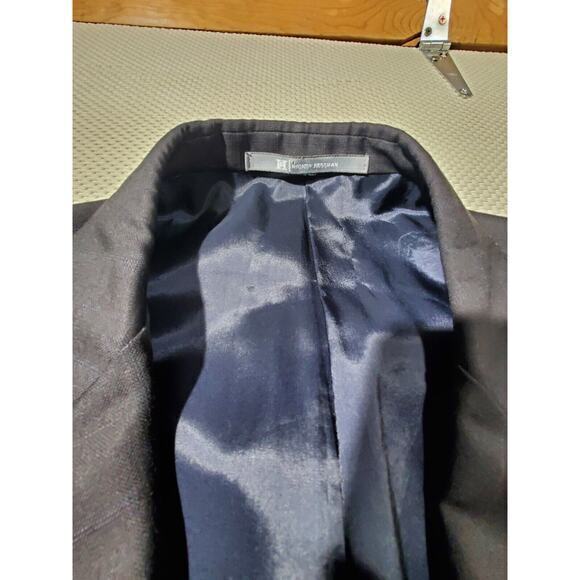 Hickey Freeman Barneys New York Blazer Jacket‎ Mens 48 Blue Check Wool Formal - Picture 3 of 10